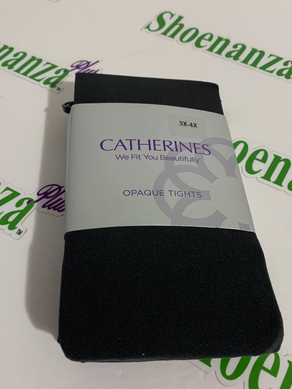Catherines Tights Opaque Hosiery Charcoal Gray Plus Size 3X / 4X 40" - 60" Hips